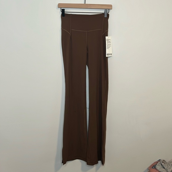 Groove High-Rise Split-Hem Flared Pant- Java - Picture 2 of 4